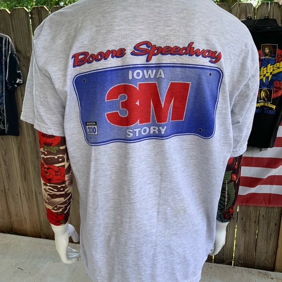 Vintage 90s-00s 3M 3rd Annual Night at the Race Boone Speedway T-shirt Size XL - Picture 2 of 6